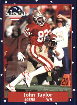 #111 John Taylor - San Francisco 49ers - 1991 Fleer Stars 'n Stripes Football