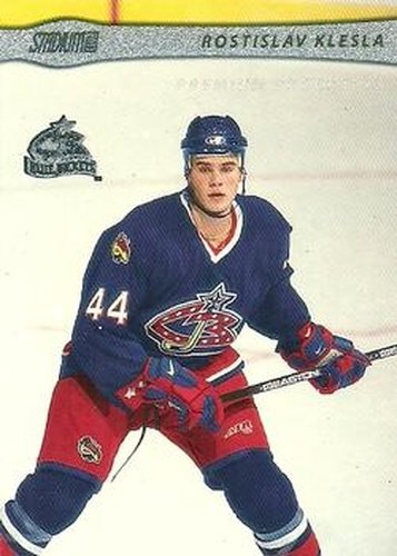#112 Rostislav Klesla - Columbus Blue Jackets - 2001-02 Stadium Club Hockey