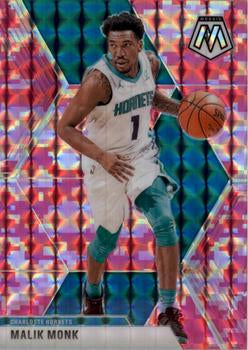 #112 Malik Monk - Charlotte Hornets - 2019-20 Panini Mosaic - Camo Pink Basketball