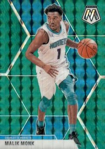#112 Malik Monk - Charlotte Hornets - 2019-20 Panini Mosaic - Green Prizm Basketball