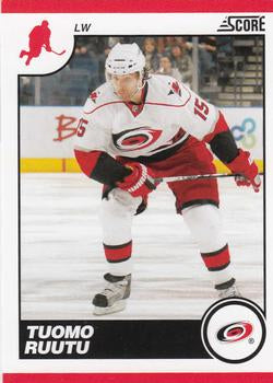 #112 Tuomo Ruutu - Carolina Hurricanes - 2010-11 Score Hockey