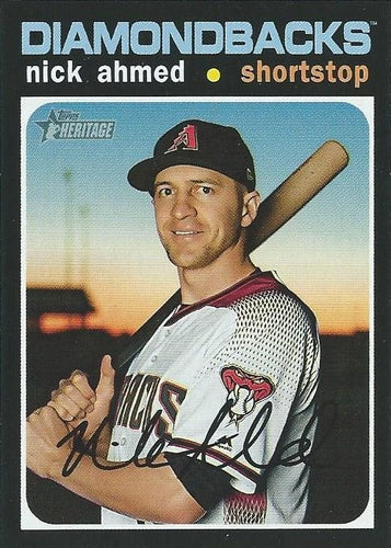 #112 Nick Ahmed - Arizona Diamondbacks - 2020 Topps Heritage Baseball