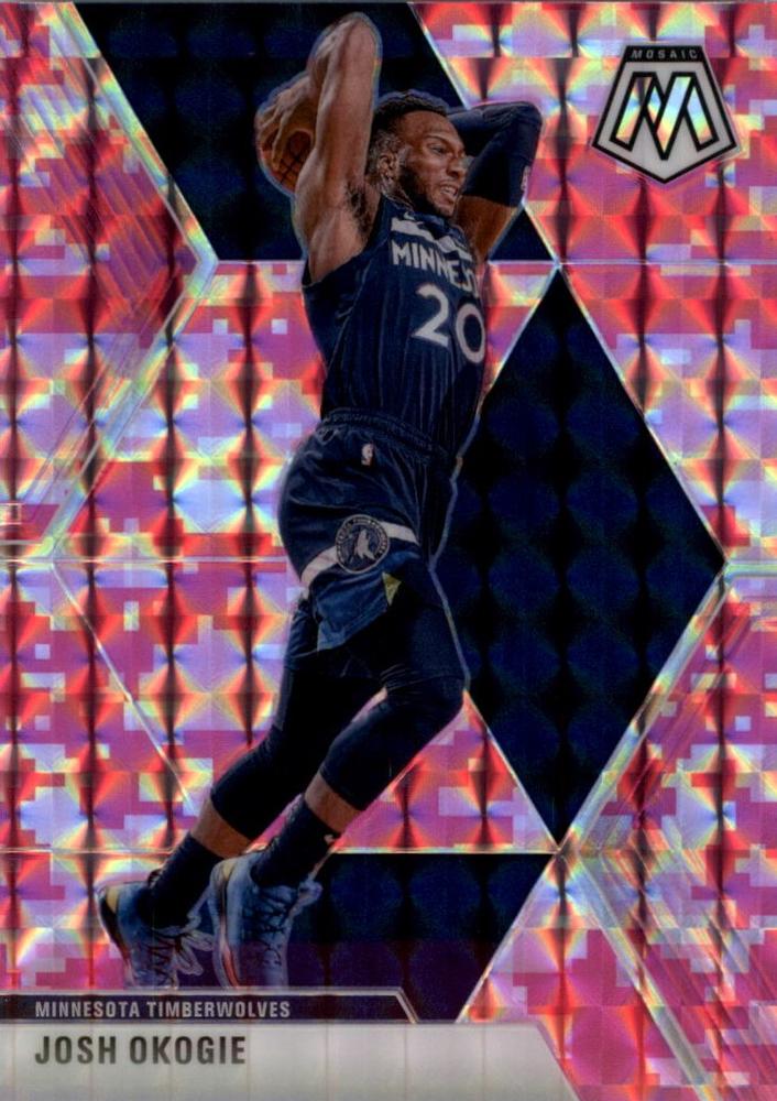 #113 Josh Okogie - Minnesota Timberwolves - 2019-20 Panini Mosaic - Camo Pink Basketball