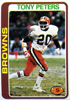 #113 Tony Peters - Cleveland Browns - 1978 Topps Football
