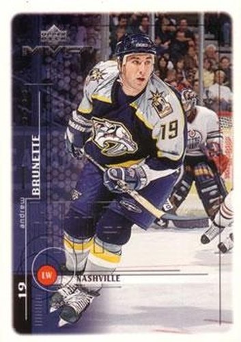 #113 Andrew Brunette - Nashville Predators - 1998-99 Upper Deck MVP Hockey
