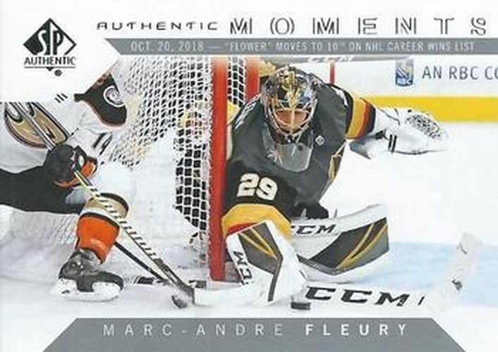 #113 Marc-Andre Fleury - Vegas Golden Knights - 2018-19 SP Authentic Hockey