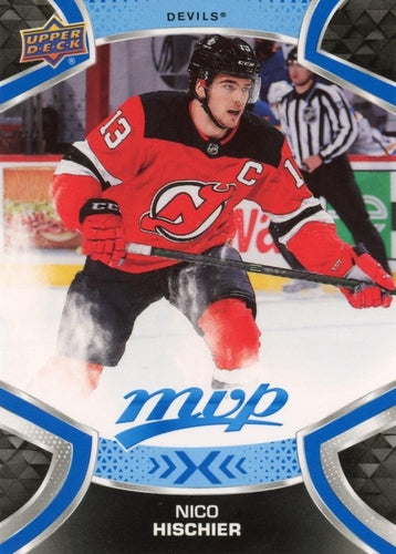 #113 Nico Hischier - New Jersey Devils - 2021-22 Upper Deck MVP - Blue Hockey