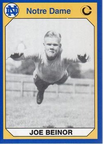 #114 Joe Beinor - Notre Dame Fighting Irish - 1990 Collegiate Collection Notre Dame Football