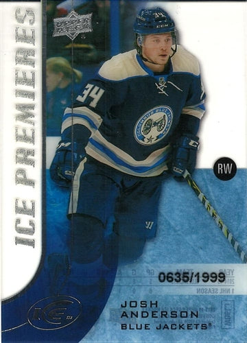#114 - Josh Anderson - Columbus Blue Jackets - 2015-16 Upper Deck Ice Hockey