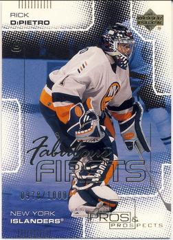 #114 Rick DiPietro - New York Islanders - 2000-01 Upper Deck Pros & Prospects Hockey