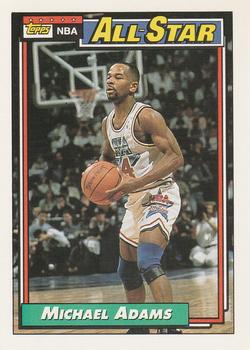 #114 Michael Adams - Washington Bullets - 1992-93 Topps Basketball