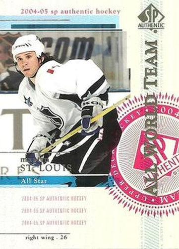#115 Martin St. Louis - Tampa Bay Lightning - 2004-05 SP Authentic Hockey