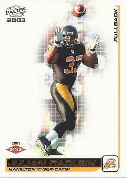 #115 Julian Radlein - Hamilton Tiger-Cats - 2003 Pacific CFL Football