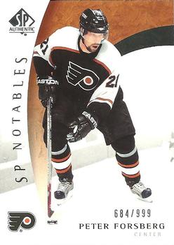 #115 Peter Forsberg - Philadelphia Flyers - 2005-06 SP Authentic Hockey