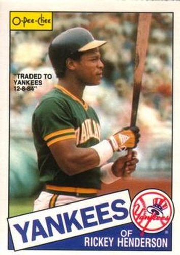 #115 Rickey Henderson - New York Yankees - 1985 O-Pee-Chee Baseball