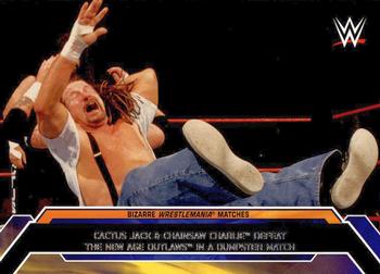 #8 Cactus Jack & Chainsaw Charlie Defeat The New Age Outlaws in a Dumpster Match - 2015 Topps WWE Road to Wrestlemania - Bizarre WrestleMania Matches Wrestling