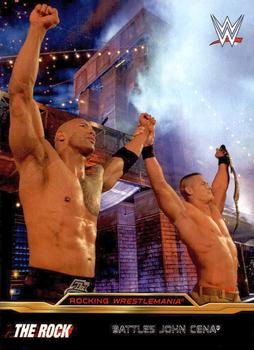 #8 Battles John Cena - 2015 Topps WWE Road to Wrestlemania - The Rock Rocking WrestleMania Wrestling