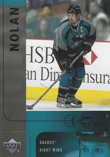 #116 Owen Nolan - San Jose Sharks - 2001-02 Upper Deck Ice Hockey
