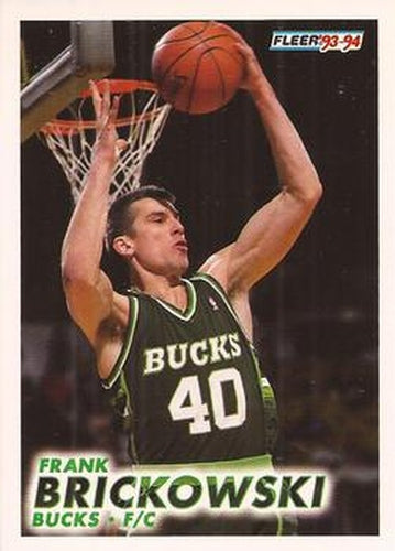 #116 Frank Brickowski - Milwaukee Bucks - 1993-94 Fleer Basketball