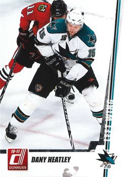 #117 Dany Heatley - San Jose Sharks - 2010-11 Donruss Hockey