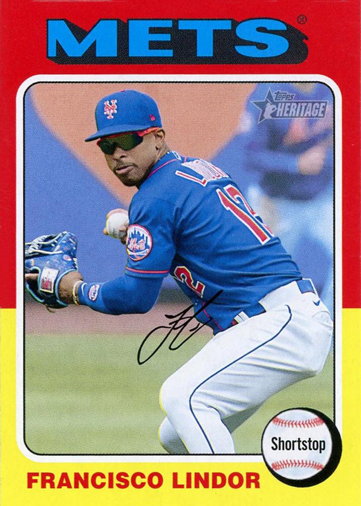 #117 Francisco Lindor - New York Mets - 2024 Topps Heritage Baseball
