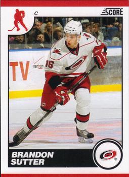 #117 Brandon Sutter - Carolina Hurricanes - 2010-11 Score Hockey