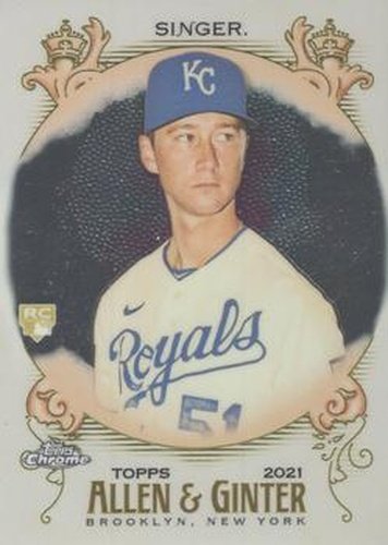 #117 Brady Singer - Kansas City Royals - 2021 Topps Allen & Ginter Chrome Baseball