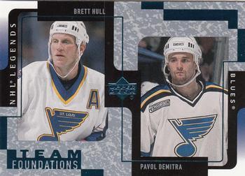 #117 Brett Hull / Pavol Demitra - St. Louis Blues - 2000-01 Upper Deck Legends Hockey