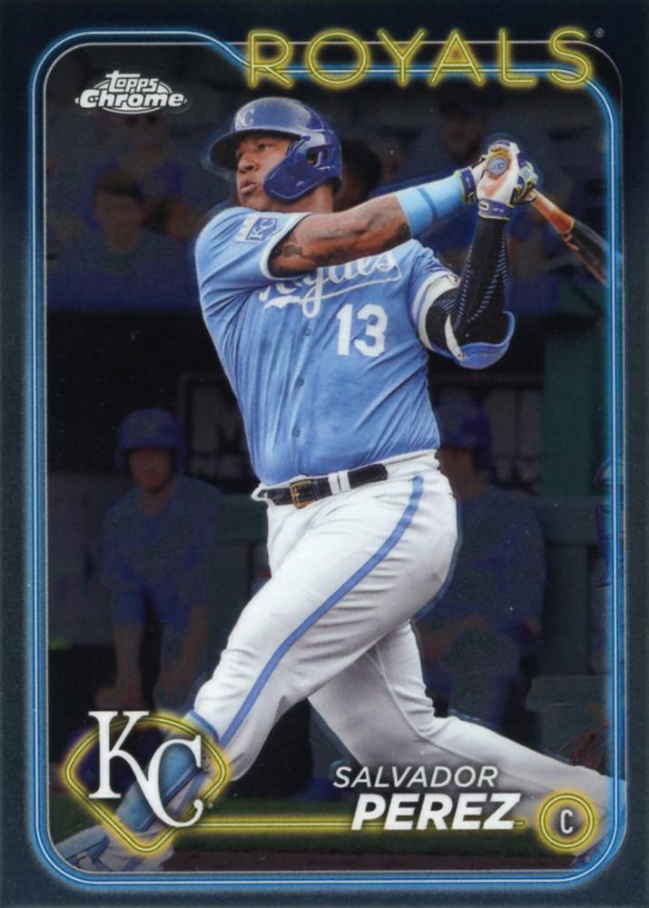 #117 Salvador Perez - Kansas City Royals - 2024 Topps Chrome Baseball