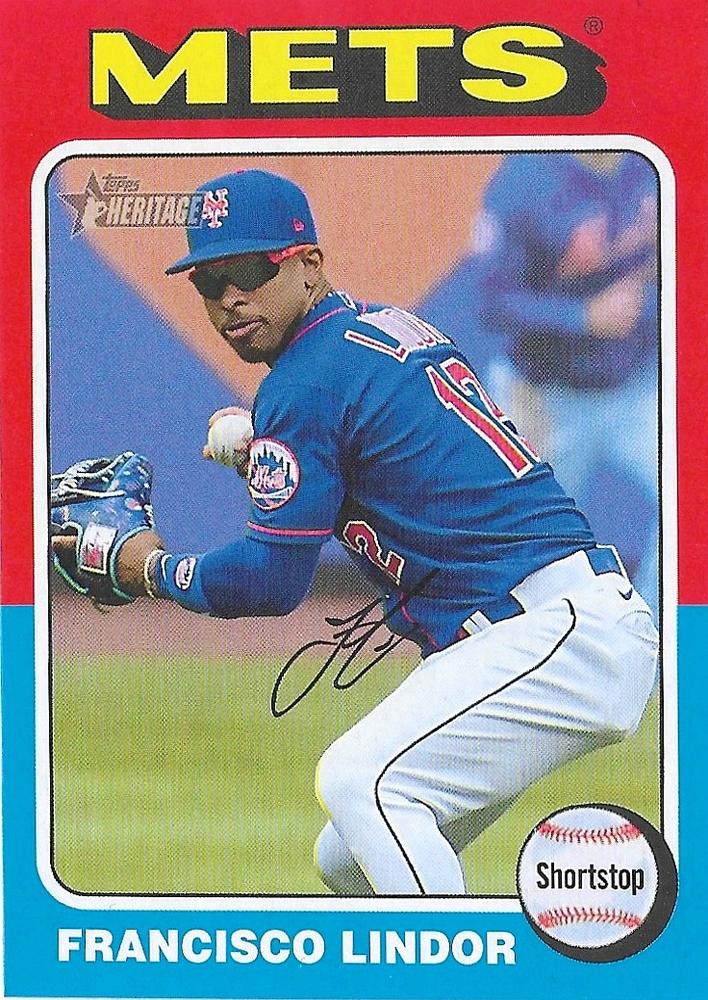 #117b Francisco Lindor - New York Mets - 2024 Topps Heritage Baseball
