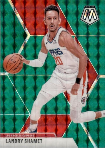#118 Landry Shamet - Los Angeles Clippers - 2019-20 Panini Mosaic - Green Prizm Basketball