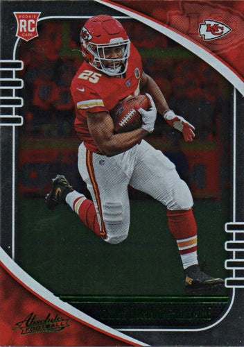 #118 Clyde Edwards-Helaire - Kansas City Chiefs - 2020 Panini Absolute - Green Football