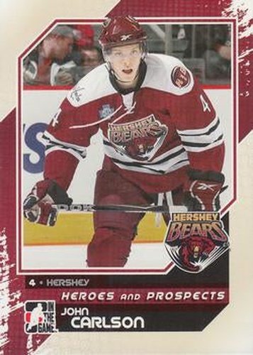 #118 John Carlson - Hershey Bears - 2010-11 In The Game Heroes and Prospects Hockey