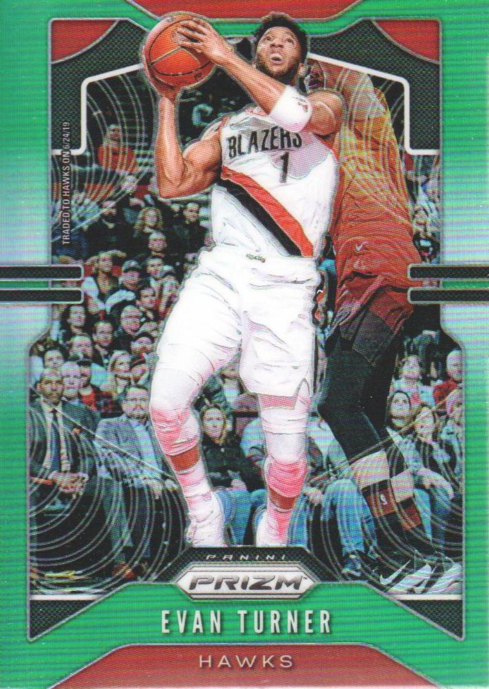 #119 Evan Turner - Atlanta Hawks - 2019-20 Panini Prizm - Prizms Green Basketball