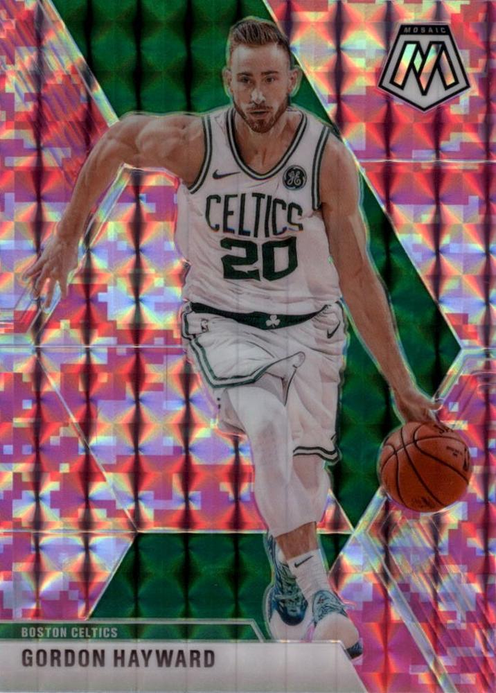 #119 Gordon Hayward - Boston Celtics - 2019-20 Panini Mosaic - Camo Pink Basketball