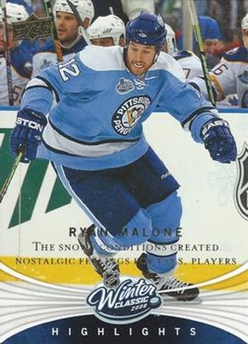 #WC11 Ryan Malone - Pittsburgh Penguins - 2008-09 Upper Deck - Winter Classic Hockey