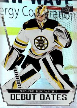 #DD-11 Jeremy Swayman - Boston Bruins - 2022-23 Upper Deck - Debut Dates Hockey