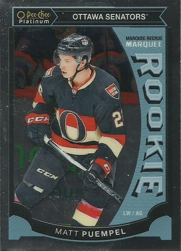#M11 Matt Puempel - Ottawa Senators - 2015-16 O-Pee-Chee Platinum - Marquee Rookies Hockey