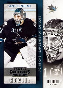 #11 Antti Niemi - San Jose Sharks - 2013-14 Panini Contenders Hockey