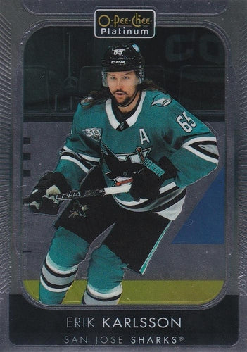 #11 Erik Karlsson - San Jose Sharks - 2021-22 O-Pee-Chee Platinum Hockey