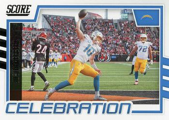 #C-JH Justin Herbert - Los Angeles Chargers - 2022 Score - Celebration Football