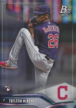 #11 Triston McKenzie - Cleveland Indians - 2021 Bowman Platinum Baseball