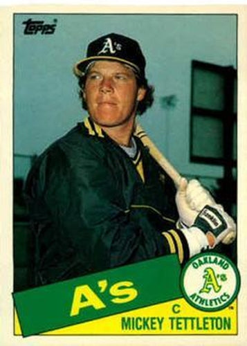 #120T Mickey Tettleton - Oakland Athletics - 1985 Topps Traded Baseball