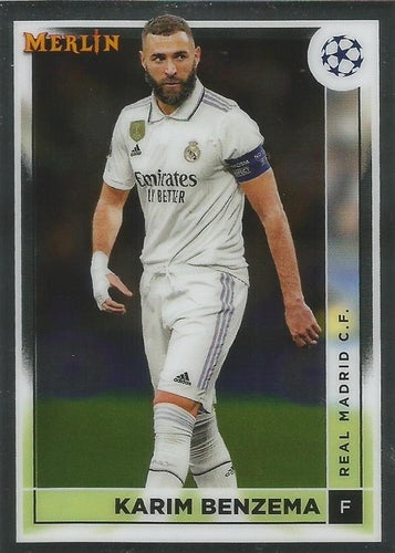 #120 Karim Benzema - Real Madrid CF - 2022-23 Merlin Chrome UEFA Club Competitions Soccer