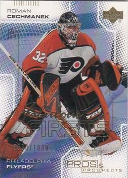 #120 Roman Cechmanek - Philadelphia Flyers - 2000-01 Upper Deck Pros & Prospects Hockey