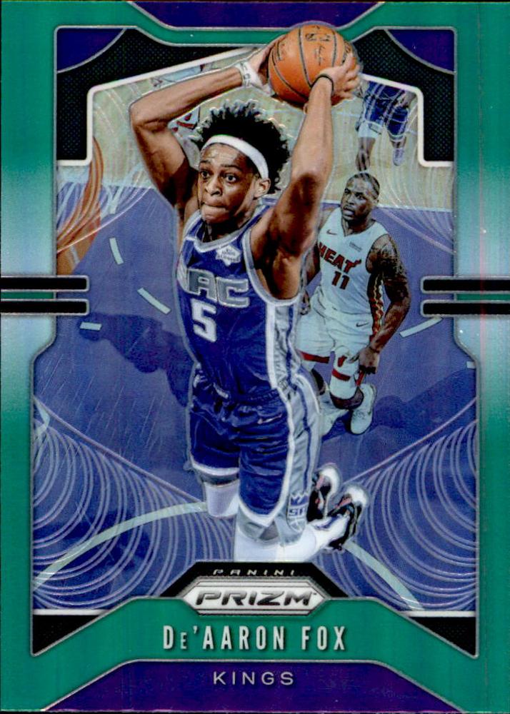 #120 De'Aaron Fox - Sacramento Kings - 2019-20 Panini Prizm - Prizms Green Basketball