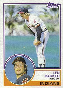 #120 Len Barker - Cleveland Indians - 1983 Topps Baseball