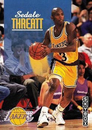 #120 Sedale Threatt - Los Angeles Lakers - 1992-93 SkyBox Basketball