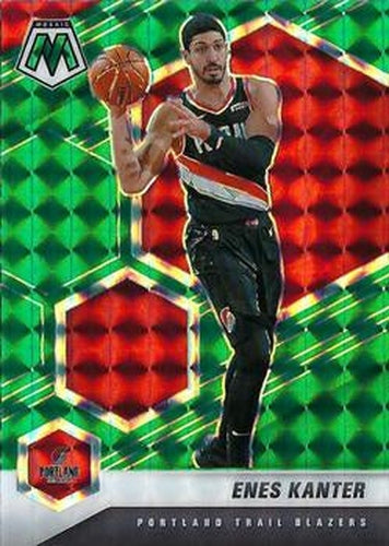 #120 Enes Kanter - Portland Trail Blazers - 2020-21 Panini Mosaic - Mosaic Green Basketball
