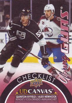 #C120 Quinton Byfield / Alex Newhook - Los Angeles Kings / Colorado Avalanche - 2021-22 Upper Deck - UD Canvas Hockey